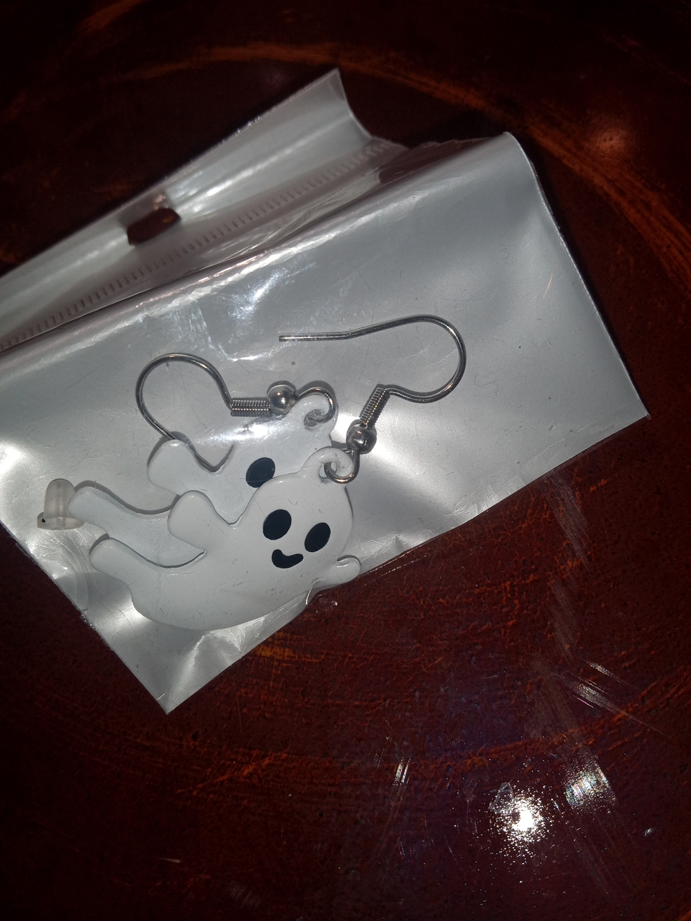 Cute White Ghost  Charm Earrings - Unbranded